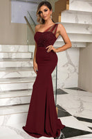 Laden Sie das Bild in den Galerie-Viewer, Dunkelgrün Einschultriges Meerjungfrau Abendkleider