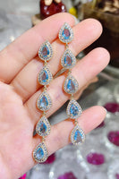 Laden Sie das Bild in den Galerie-Viewer, Silberne Strass-Ohrhänger