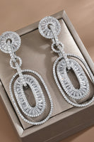 Laden Sie das Bild in den Galerie-Viewer, Rosa Strass Ring Ohrhänger