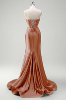 Laden Sie das Bild in den Galerie-Viewer, Glitzer Schwarzes Korsett Perlen Schätzchen Lange Abendkleid