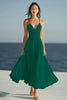 Laden Sie das Bild in den Galerie-Viewer, Elfenbein A Linie Spaghettiträger Boho Maxi Standesamtkleid