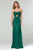 Laden Sie das Bild in den Galerie-Viewer, Blue Schatz Etui Satin Maxi Formelle Kleid