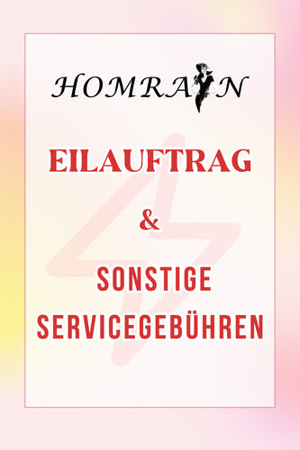Gebühr für Eilaufträge & andere Dienstleistungen