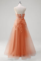 Laden Sie das Bild in den Galerie-Viewer, Blumen Blau A Linie Korsett Lange Abendkleid mit Applikationen