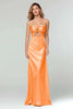 Laden Sie das Bild in den Galerie-Viewer, Schwarz Schatz Etui Satin Maxi Formelle Kleid