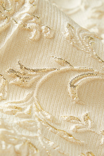 Hellrosa Schal Ein-Knopf Revers Jacquard 2-Teiliger Herren Ballanzug