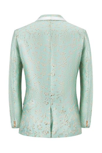 Hellrosa Schal Ein-Knopf Revers Jacquard 2-Teiliger Herren Ballanzug