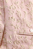 Laden Sie das Bild in den Galerie-Viewer, 2-Teiliger Mint Schal Revers Ein Knopf Jacquard Herren Ballanzug