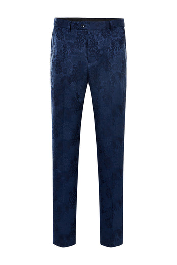 Silm Fit Hellrosa 2-Teiliger Ein-Knopf Jacquard Herren Abendanzug