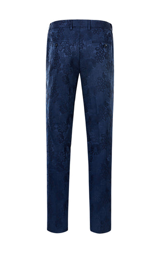 Silm Fit Hellrosa 2-Teiliger Ein-Knopf Jacquard Herren Abendanzug