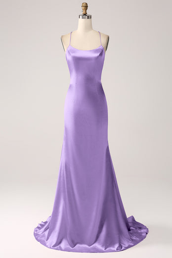 Eucalyptus Meerjungfrau Spaghettiträger Langes Ballkleid