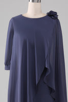 Laden Sie das Bild in den Galerie-Viewer, Scheide/Säule Scoop Perlen knielanges Chiffon-Kleid Mutter der Braut