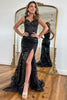 Laden Sie das Bild in den Galerie-Viewer, Glitzernde Goldenes Meerjungfrau Schulterfreies Korsett-Ballkleid mit Schlitz