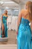 Laden Sie das Bild in den Galerie-Viewer, Königsblaue Meerjungfrau Korsett Abendkleid mit Perlen