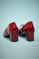 Laden Sie das Bild in den Galerie-Viewer, Rote Riemchen Retro Heels