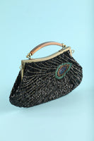 Laden Sie das Bild in den Galerie-Viewer, Schwarze Perlen Abendtasche