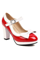 Laden Sie das Bild in den Galerie-Viewer, Schwarze spitze Zehen Verstellbarer Riemen Vintage Schuhe