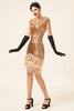 Laden Sie das Bild in den Galerie-Viewer, Rosa Pailletten Gatsby 1920er Jahre Flapper Kleid