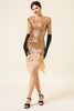Laden Sie das Bild in den Galerie-Viewer, Rosa Pailletten Gatsby 1920er Jahre Flapper Kleid