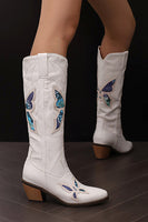 Laden Sie das Bild in den Galerie-Viewer, Schwarze genähte Cowboystiefel mit kleinem Absatz