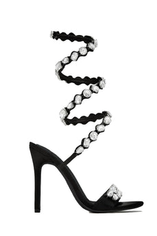 Schwarze Strass Sexy Stiletto High Heels