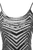 Laden Sie das Bild in den Galerie-Viewer, Bodycon Schwarz Silber Pailletten 1920er Jahre Kleid