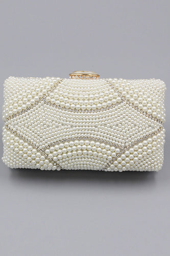 Elfenbein Perlen Perlen Party Clutch