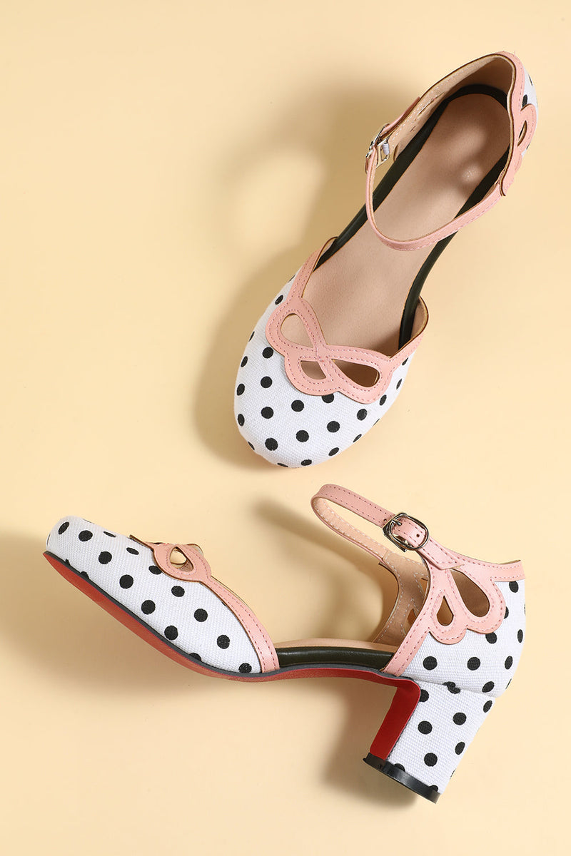 Laden Sie das Bild in den Galerie-Viewer, Retro Black White Dots Schuhe