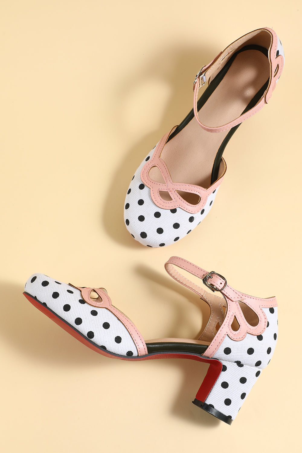 Retro Black White Dots Schuhe