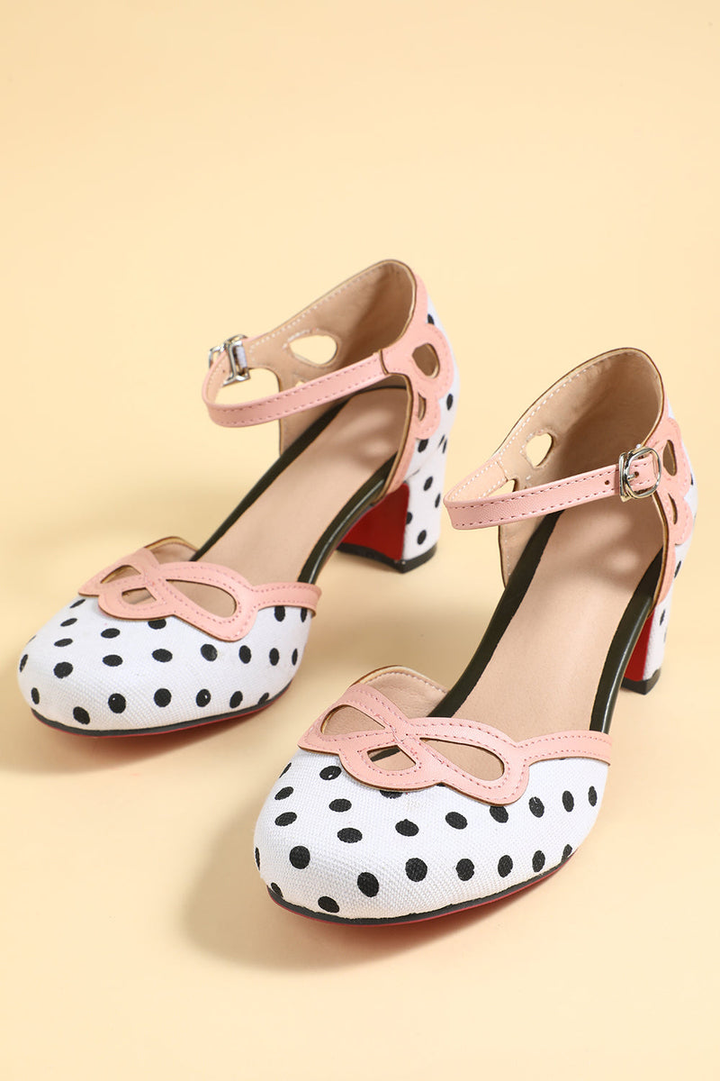 Laden Sie das Bild in den Galerie-Viewer, Retro Black White Dots Schuhe
