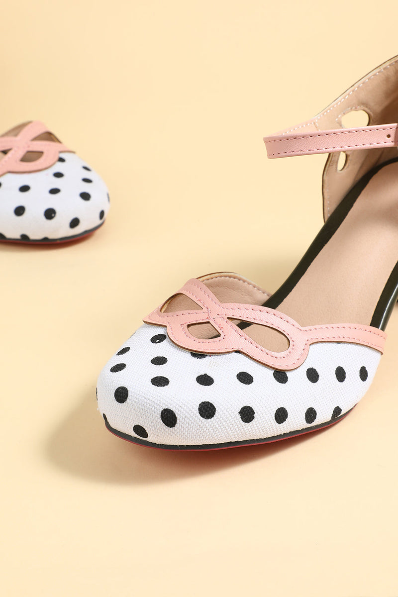 Laden Sie das Bild in den Galerie-Viewer, Retro Black White Dots Schuhe