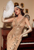 Laden Sie das Bild in den Galerie-Viewer, Pailletten Gatsby 1920er Jahre Ballkleid