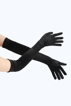Schwarze Partyhandschuhe aus den 1920er Jahren