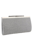 Laden Sie das Bild in den Galerie-Viewer, Silberne Strass-Abend-Clutch