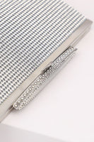 Laden Sie das Bild in den Galerie-Viewer, Silberne Strass-Abend-Clutch