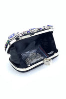 Laden Sie das Bild in den Galerie-Viewer, Schwarze Strass Sparkly Evening Party Handtasche