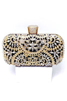 Laden Sie das Bild in den Galerie-Viewer, Glitzernde Strass schwarze Abendparty-Handtasche