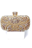 Laden Sie das Bild in den Galerie-Viewer, Glitzernde Strass schwarze Abendparty-Handtasche