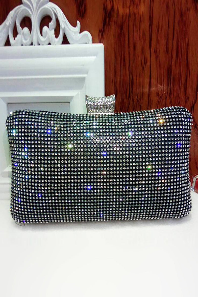 Laden Sie das Bild in den Galerie-Viewer, Schwarze Spakly Strass Abendhandtasche