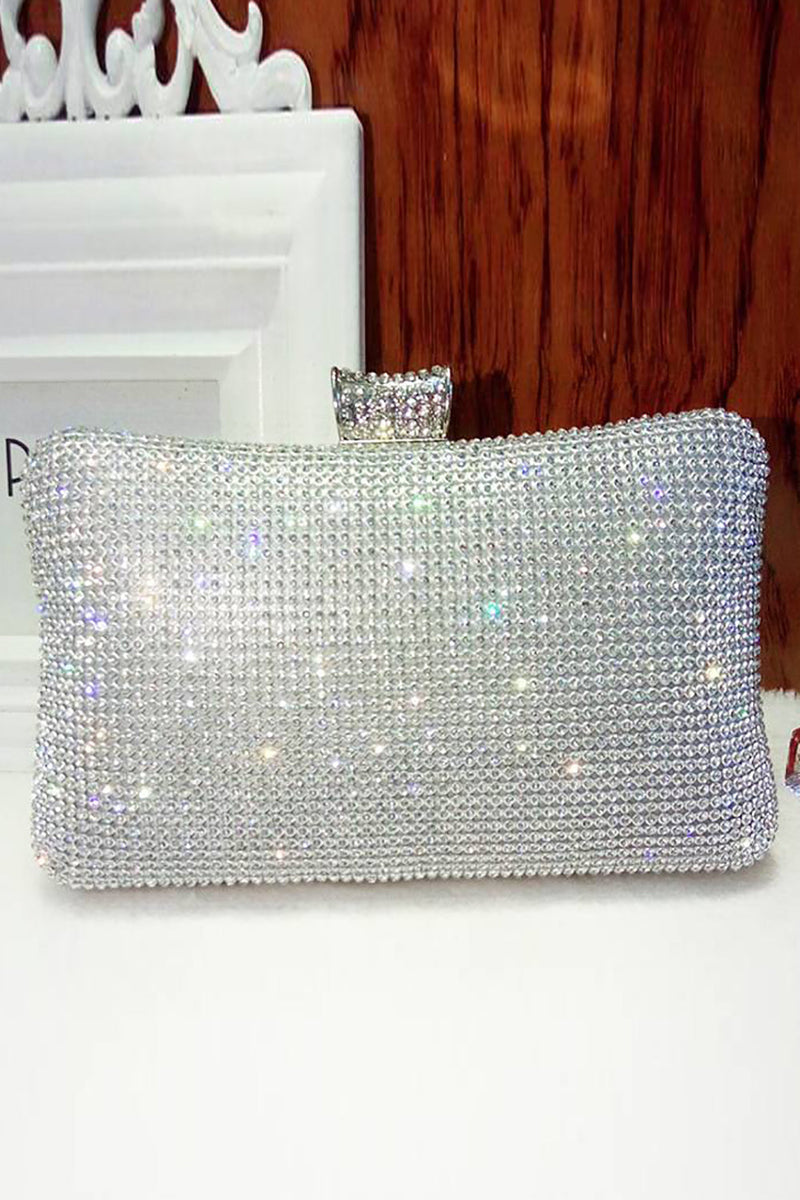 Laden Sie das Bild in den Galerie-Viewer, Schwarze Spakly Strass Abendhandtasche