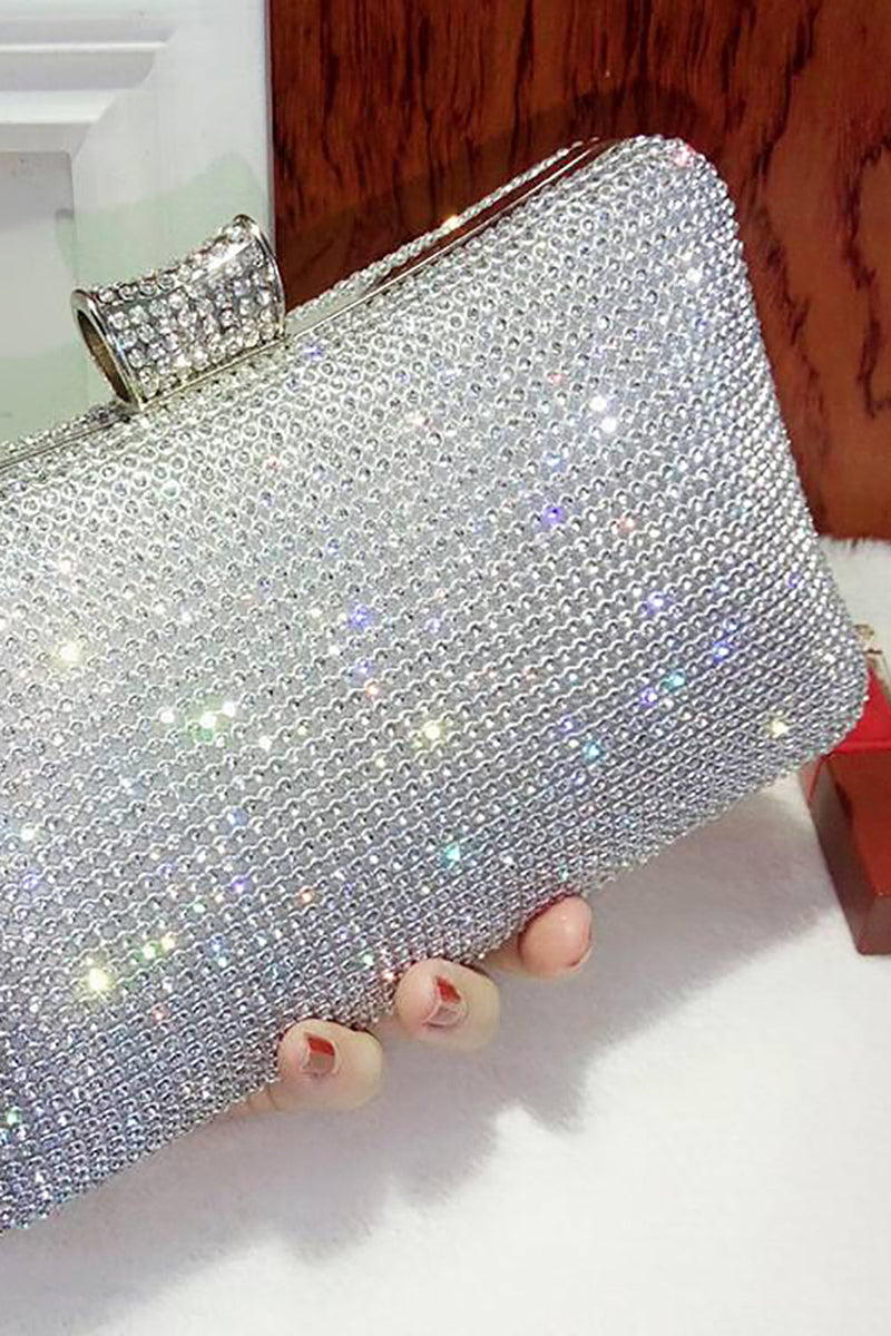 Laden Sie das Bild in den Galerie-Viewer, Schwarze Spakly Strass Abendhandtasche