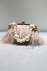 Laden Sie das Bild in den Galerie-Viewer, Blaue Quaste Perlen Abendparty Clutch Tasche