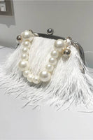 Laden Sie das Bild in den Galerie-Viewer, Blaue Quaste Perlen Abendparty Clutch Tasche