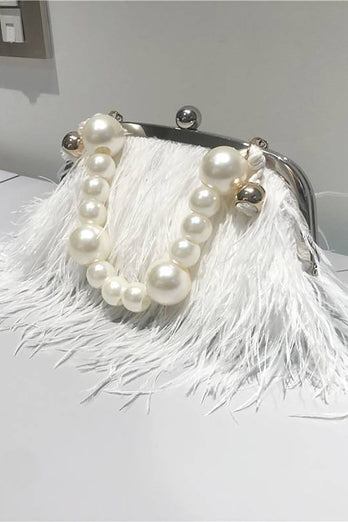 Blaue Quaste Perlen Abendparty Clutch Tasche