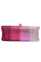 Laden Sie das Bild in den Galerie-Viewer, Fuchsia Ombre Saprkly Pailletten-Abend-Clutch