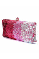 Laden Sie das Bild in den Galerie-Viewer, Fuchsia Ombre Saprkly Pailletten-Abend-Clutch