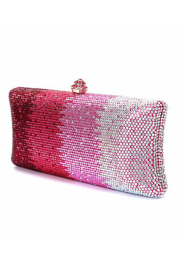 Fuchsia Ombre Saprkly Pailletten-Abend-Clutch
