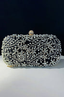 Laden Sie das Bild in den Galerie-Viewer, Schwarze, glitzernde Abend-Clutch mit Strassperlen