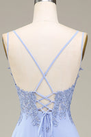 Laden Sie das Bild in den Galerie-Viewer, Lavendel A-Linie Langes Ballkleid mit Applikationen