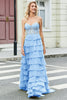 Laden Sie das Bild in den Galerie-Viewer, Wunderschönes A-Linien-Sweetheart-Korsett Fliederfarbenes Ballkleid mit Applikationen und Rüschen